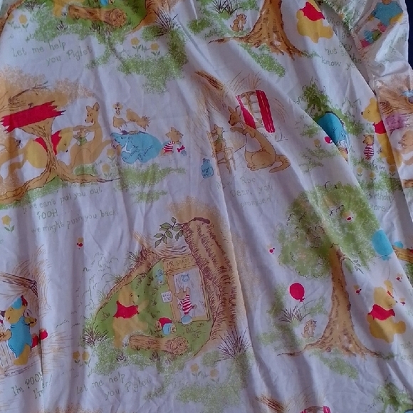 Vintage 1970s–1980s Winnie the Pooh Flat Bed Sheet Sears Roebuck & Co. - Picture 8 of 8